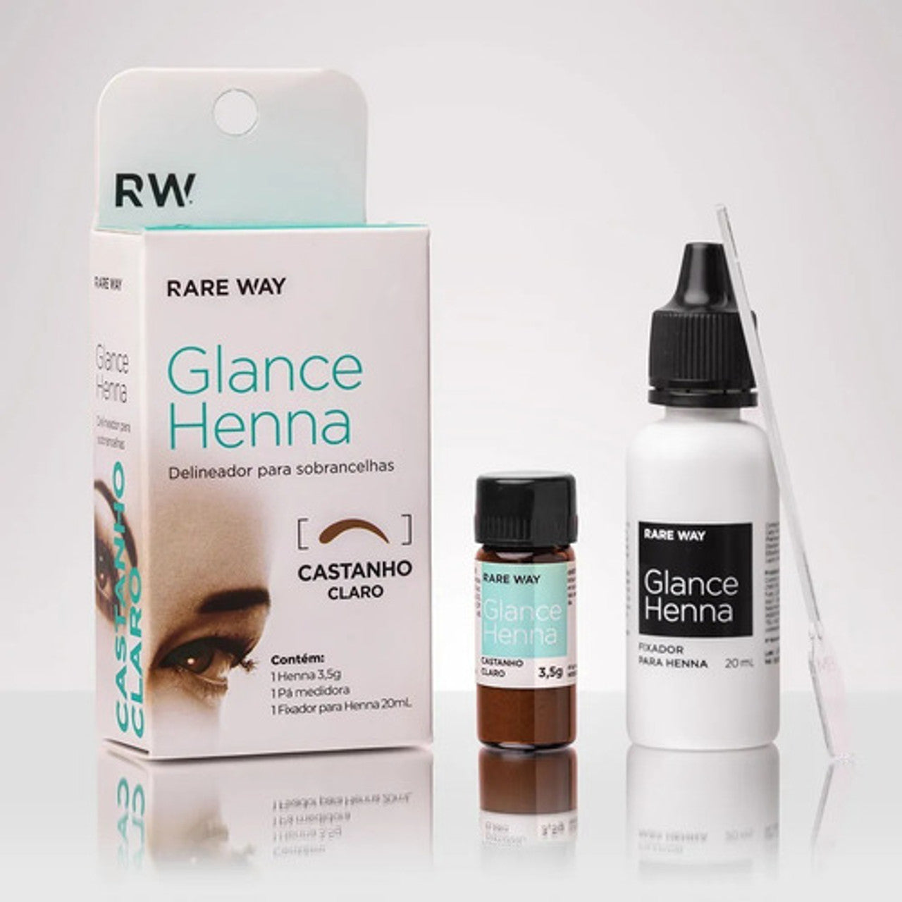 Glance Henna Castanho Claro-3,5g/Fixador