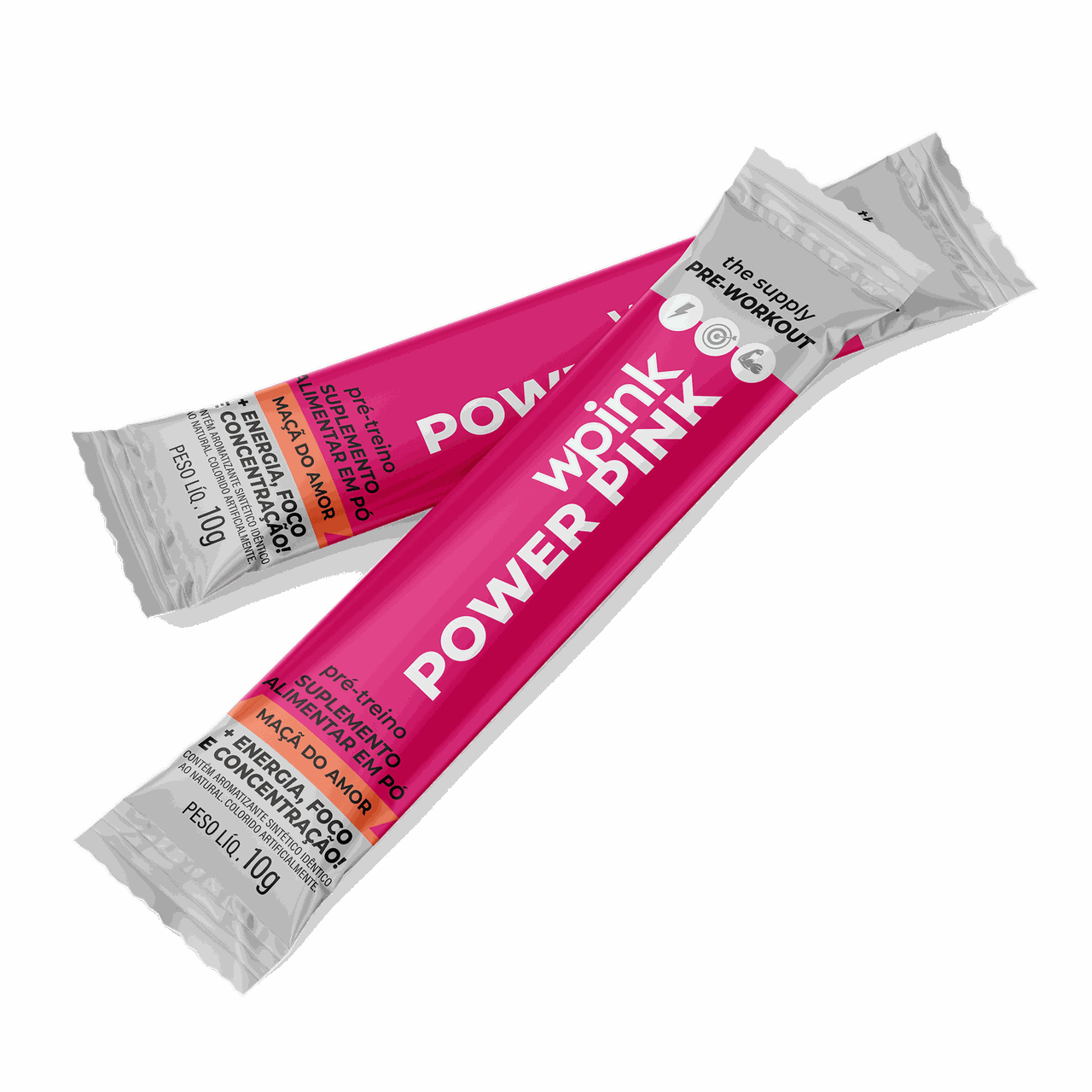 Wpink Power Pink Pré-treino Sachê Maçã Do Amor-10g
