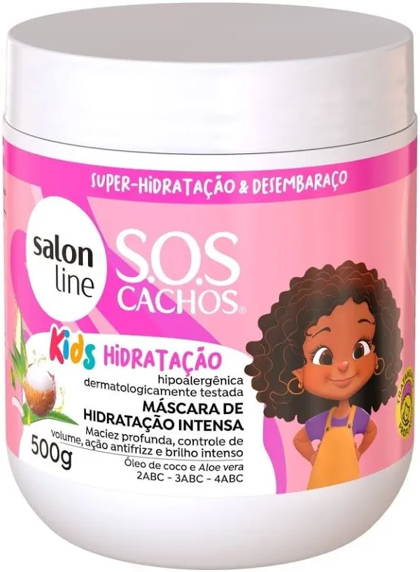 Salon Line SOS Cachos Hidratação Kids Máscara de Hidratação Intensa-500g