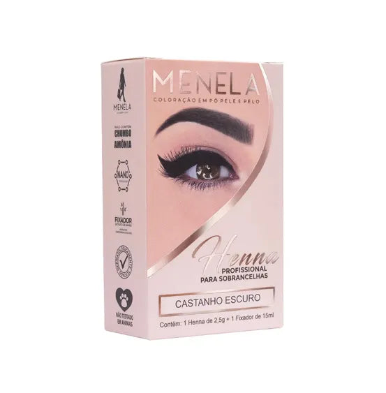 Menela Henna Castanho Escuro - 2,5g/ Fixador