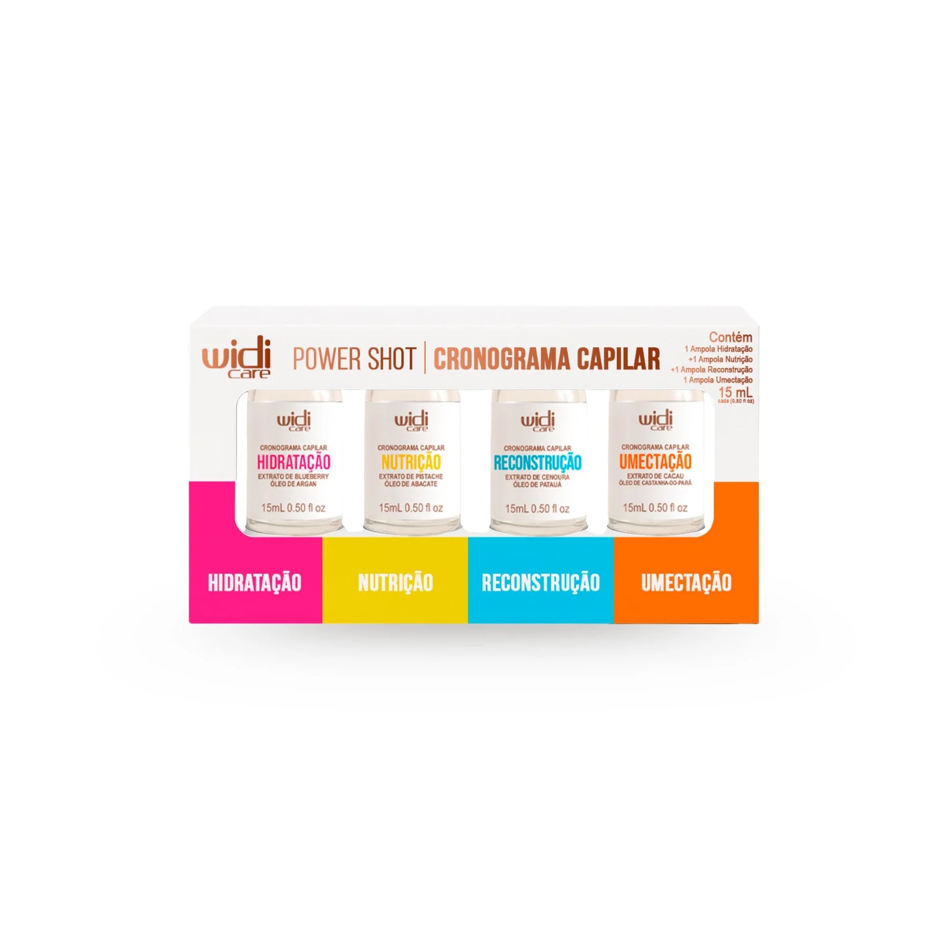 Widi Power Shot Cronograma Capilar 4 Ampolas-15ml