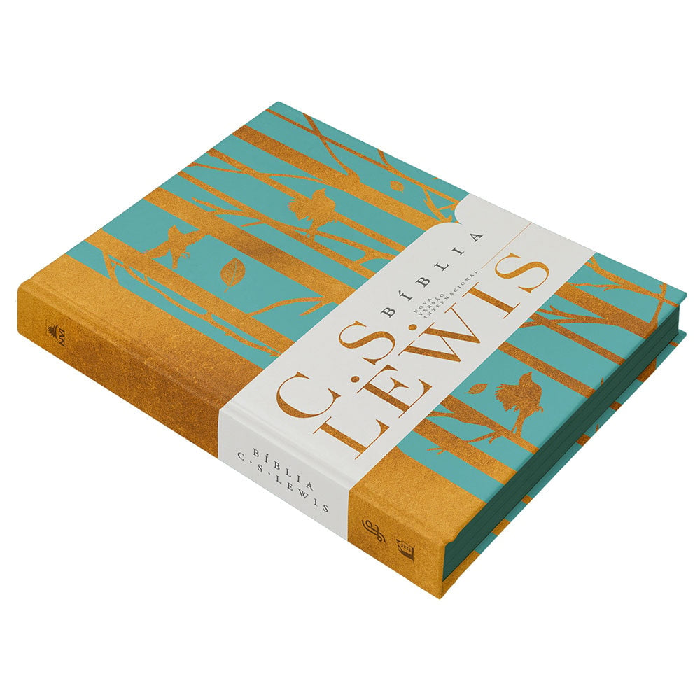 Bíblia C.S Lewis Capa Dura Azul e Dourado-Versão NVI