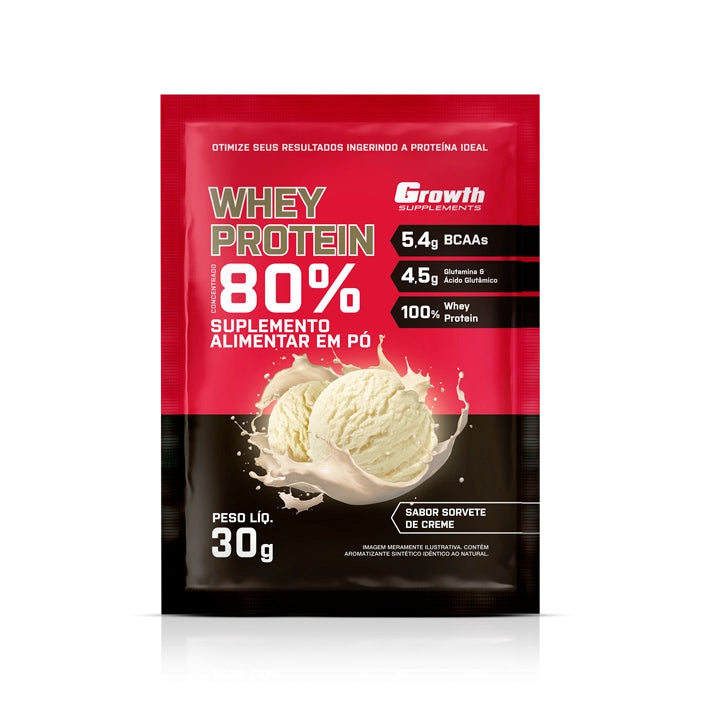 Growth Whey Protein Sachê Sorvete de Creme-30g