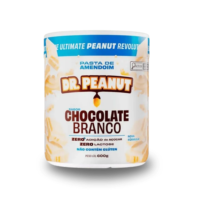 Dr Peanut Pasta de Amendoim Chocolate Branco Sem Açúcar-600g