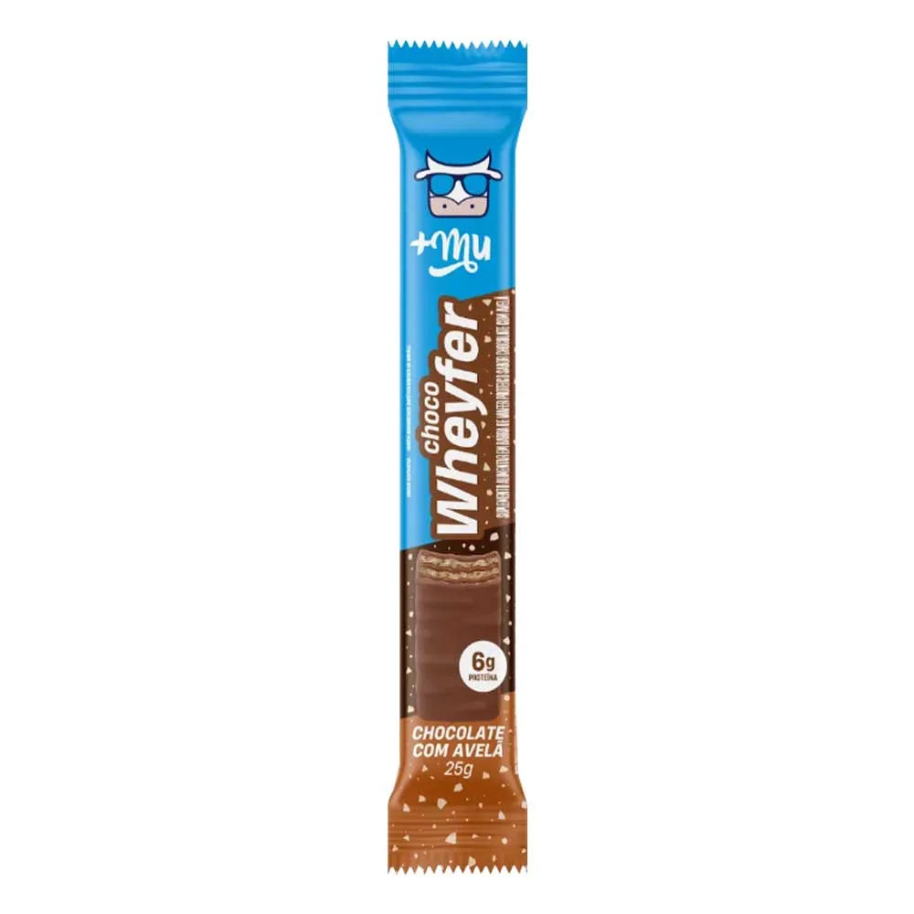 +Mu Barra de Proteína ChocoWheyfer Chocolate com Avelã-25g