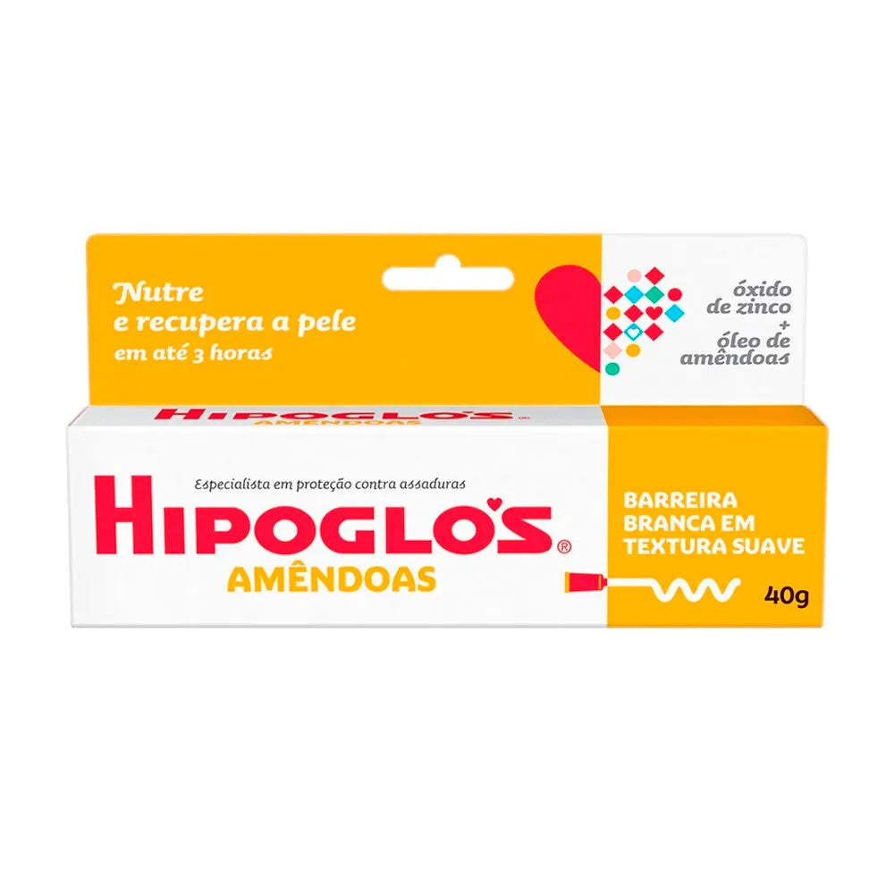 Hipoglos Amêndoas Barreira Branca Textura Suave-40g