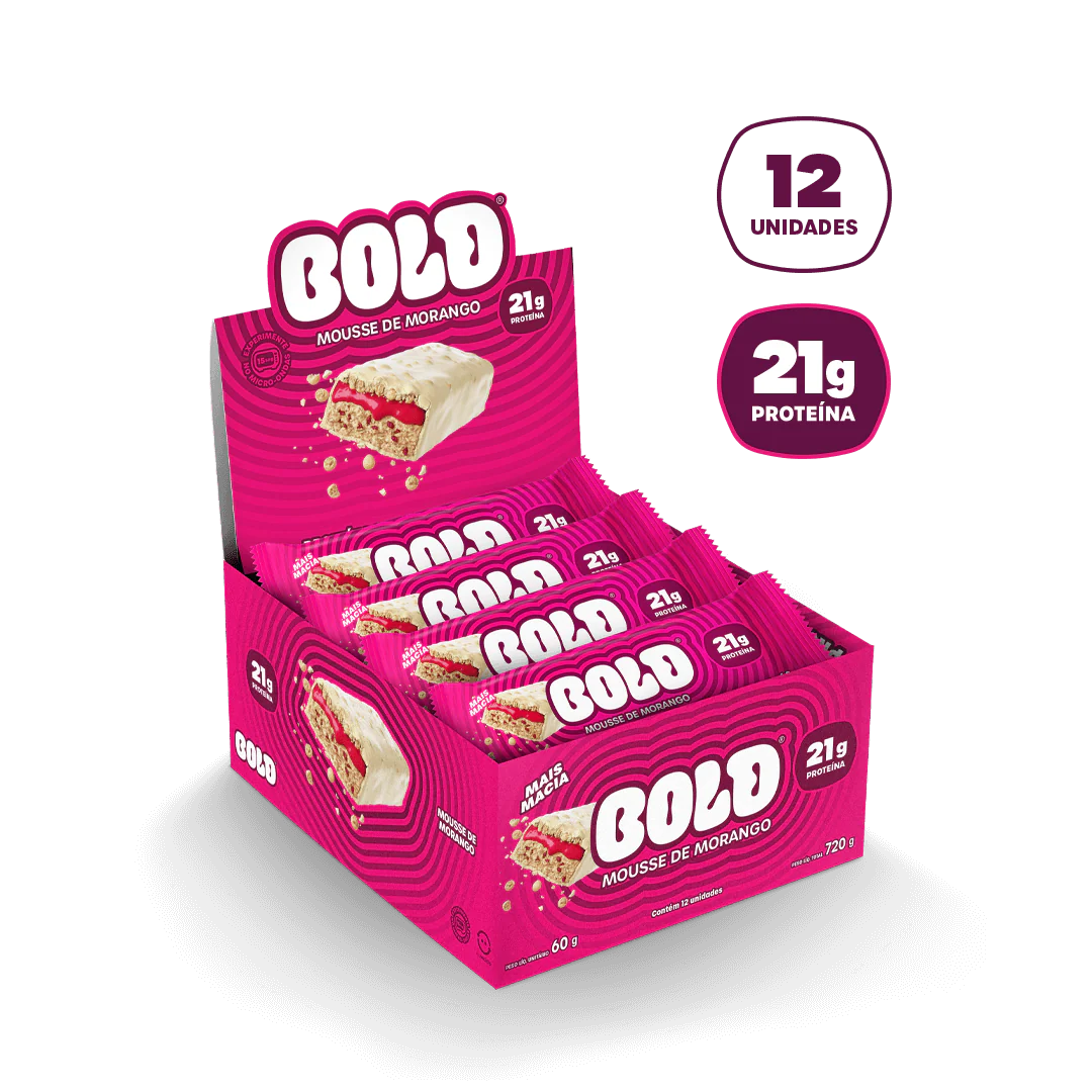 Bold Barra de Proteína Musse de Morango-40g
