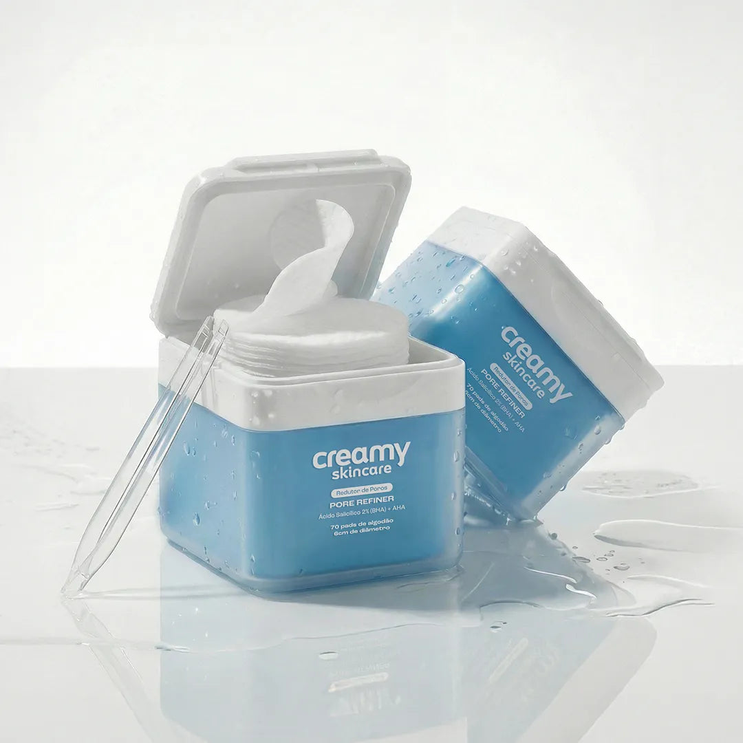Creamy Pore Refiner Redutor de Poros Ácido Salicílico 2%(BHA)+AHA-70 Pads