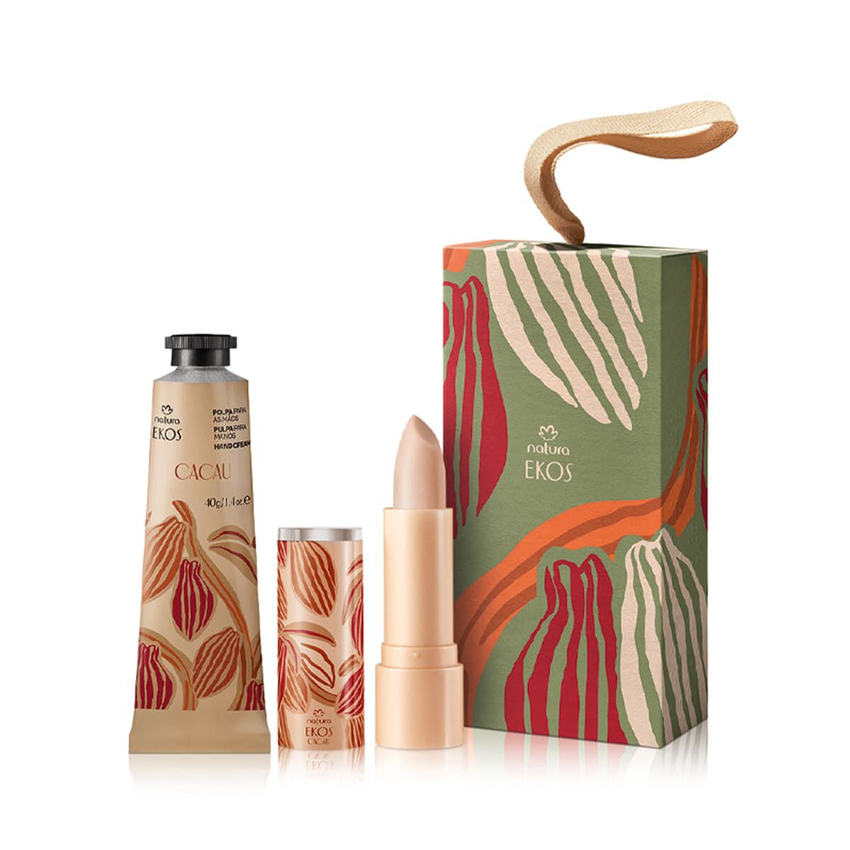 Natura Ekos Kit Hidratante Para Mãos e Lábios Cacau-2 Unidades