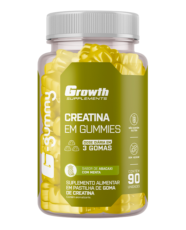 Growth Creatina Em Gummies Abacaxi Com Menta-90 Unidades