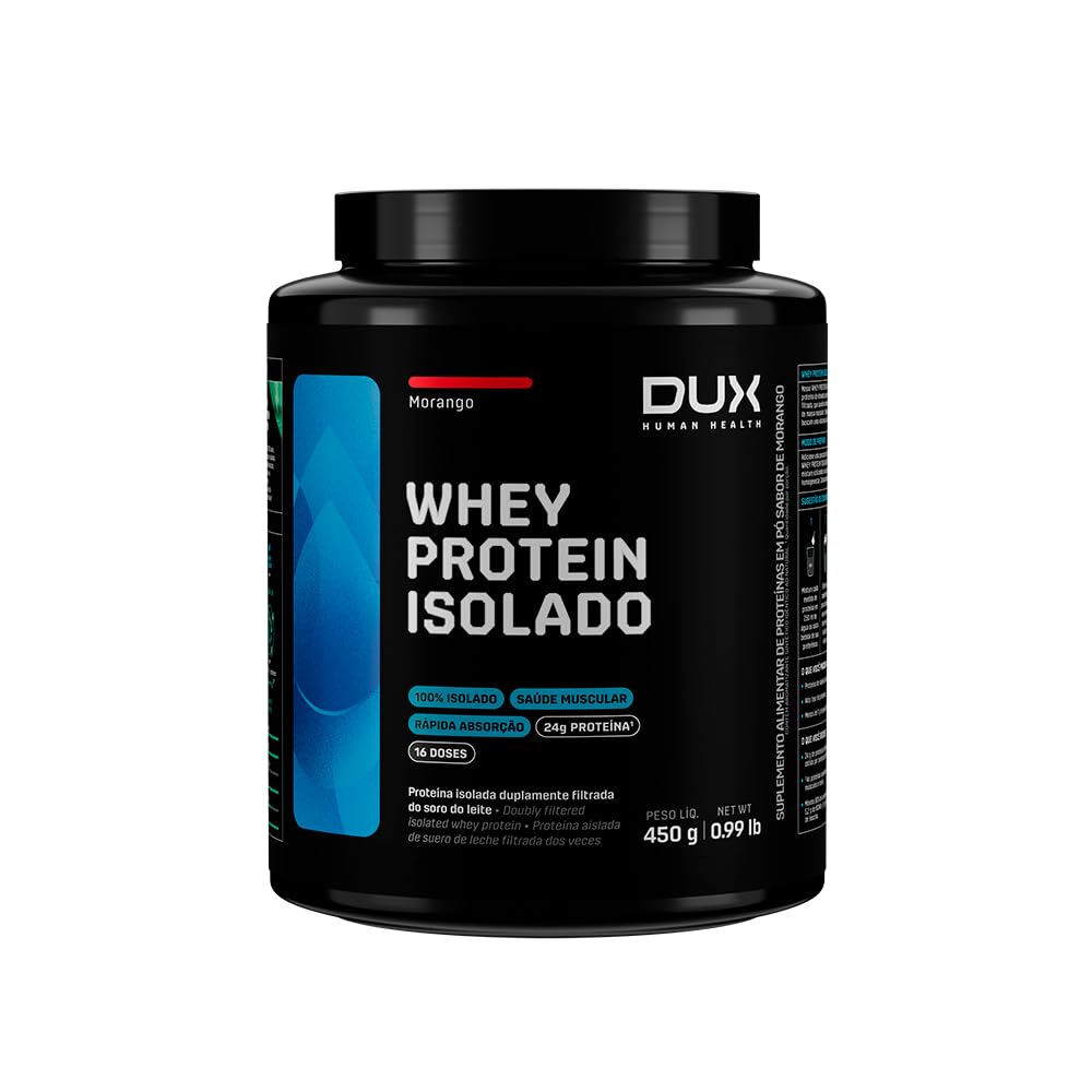 Dux Whey Protein Isolado Morango-450g