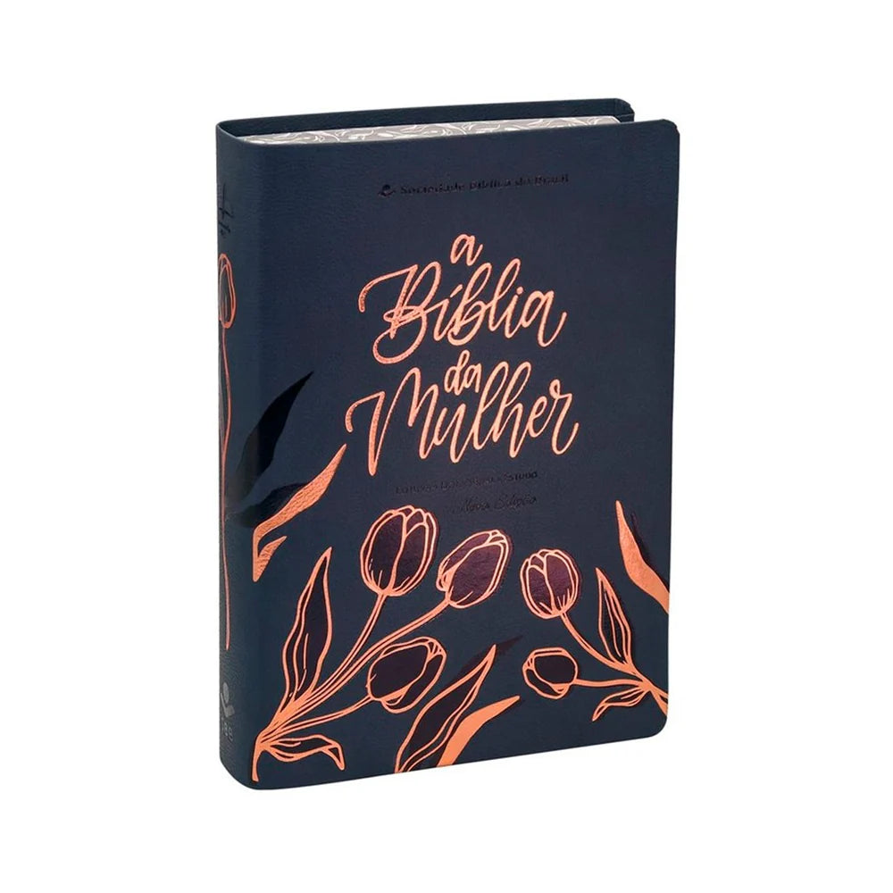 A Biblía da Mulher Letra Grande Capa Azul-Versão ARC