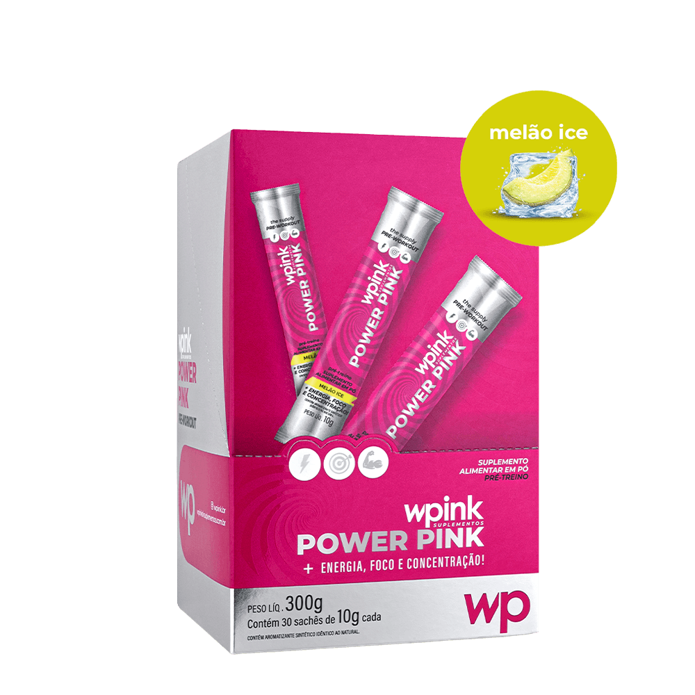 Wpink Power Pink Tré Treino Caixa Melão Ice-30 Unidades