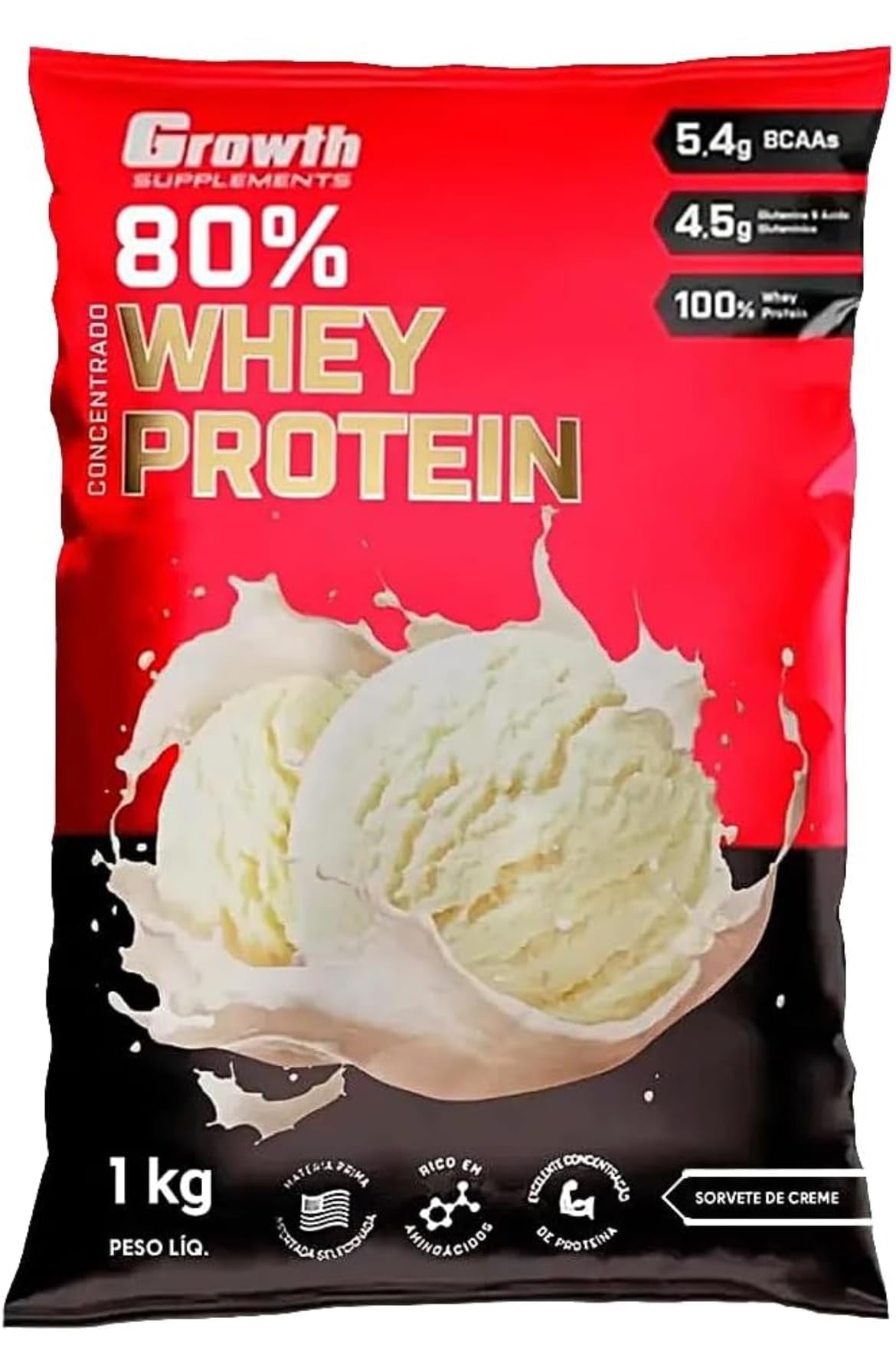 Growth Whey Protein Sorvete de Creme-1kg