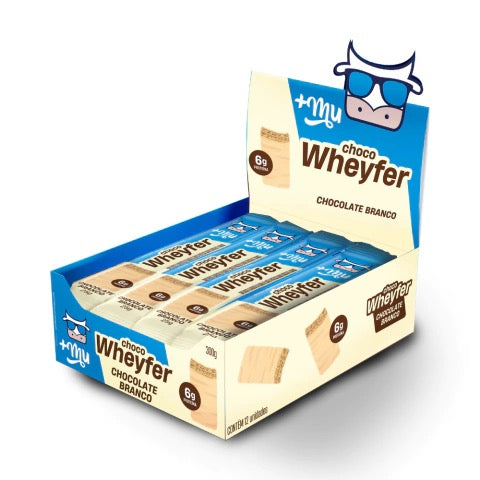 +Mu Barra de Proteína ChocoWheyfer Chocolate Branco-Caixa 12 Unidades