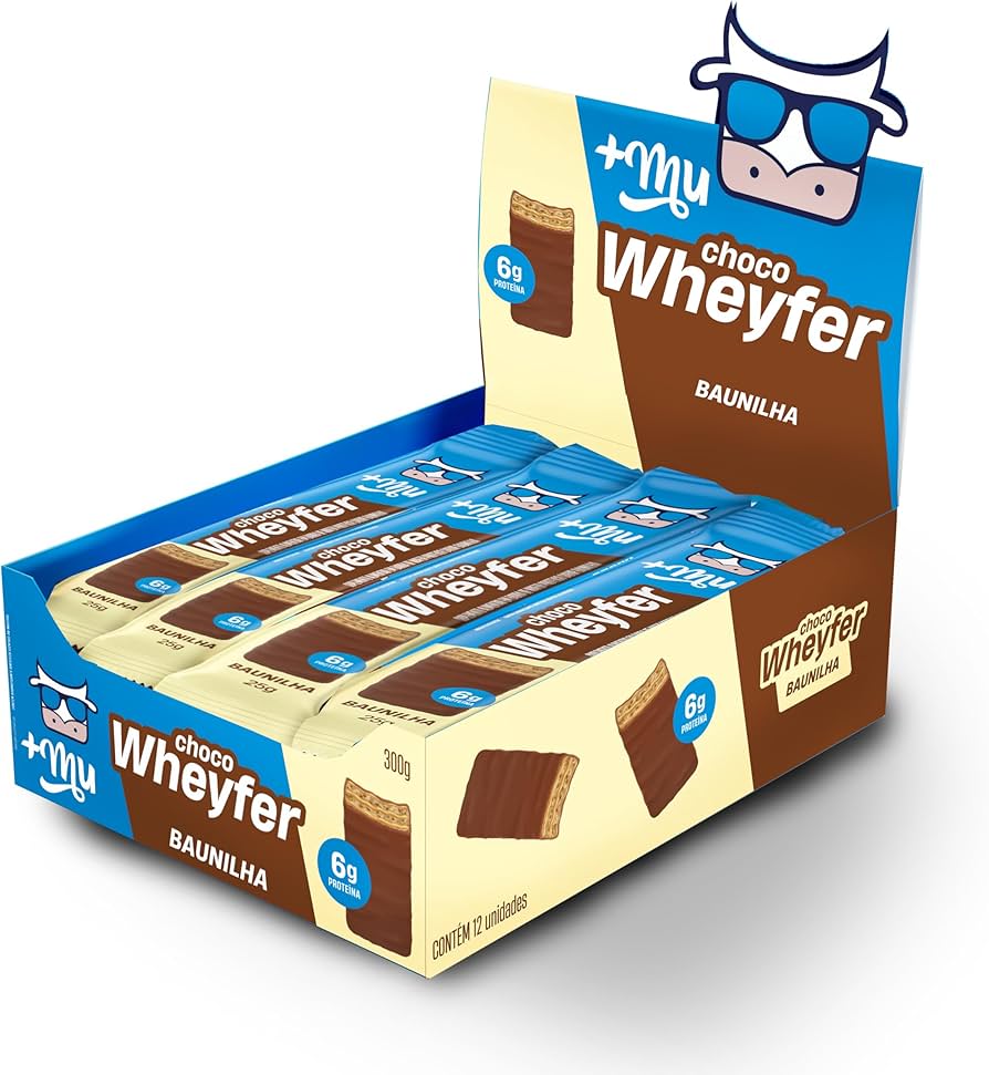 +Mu Barra de Proteína ChocoWheyfer Baunilha-Caixa 12 Unidades