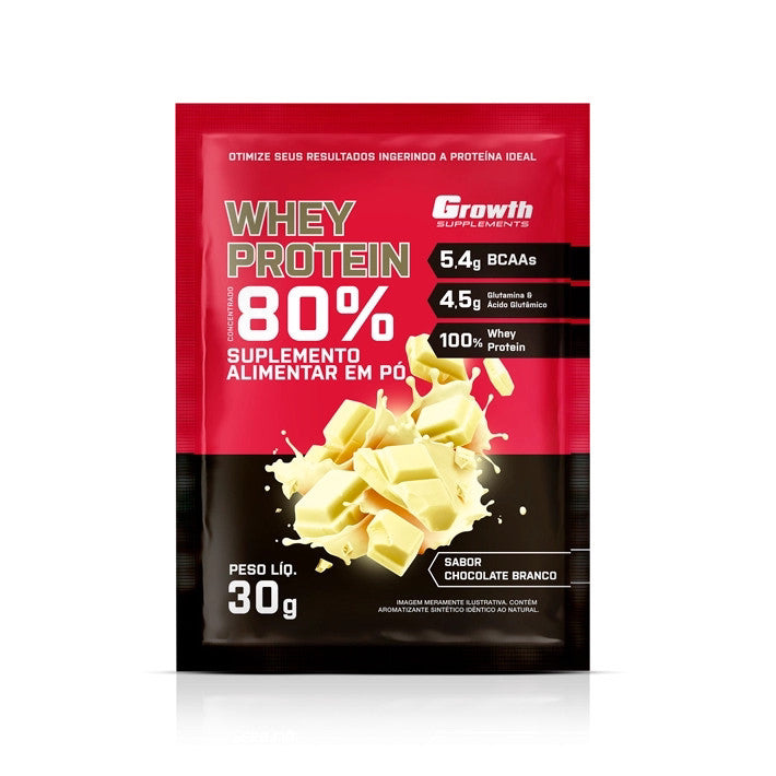 Growth Whey Protein Sachê Chocolate Branco-30g