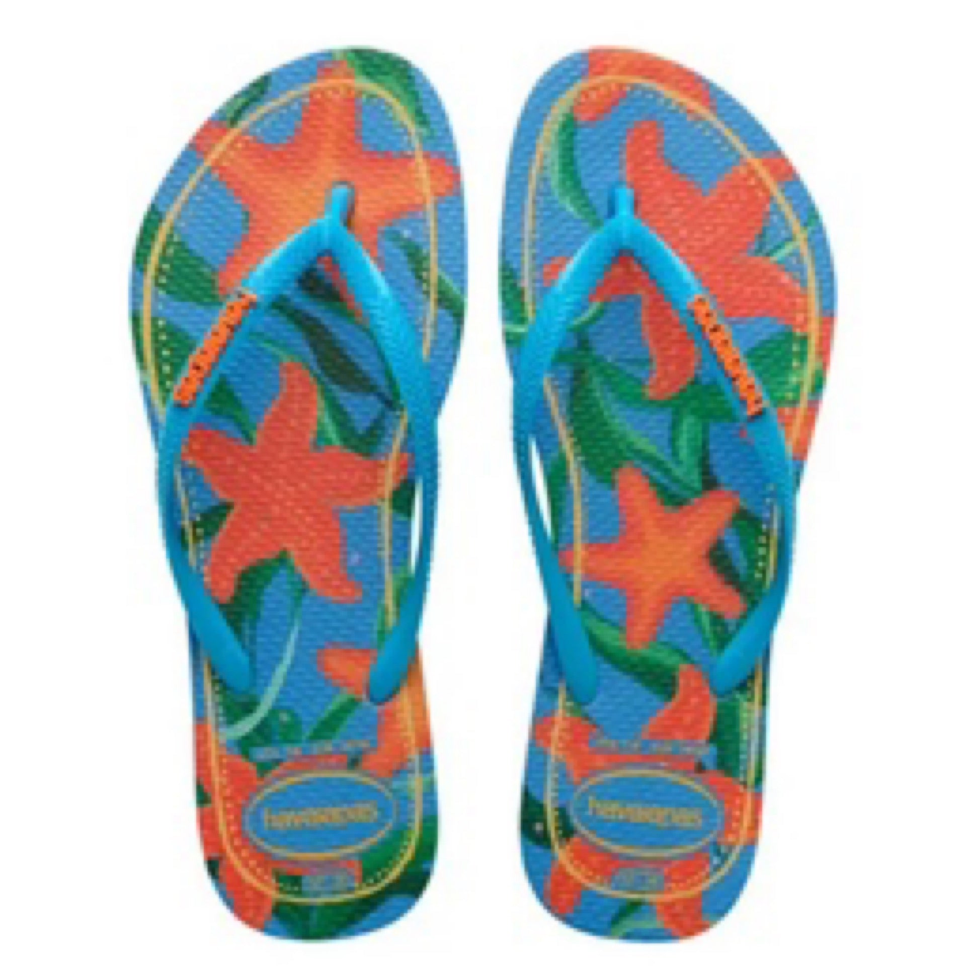 Havaiana Slim Tropical Turquesa Feminino