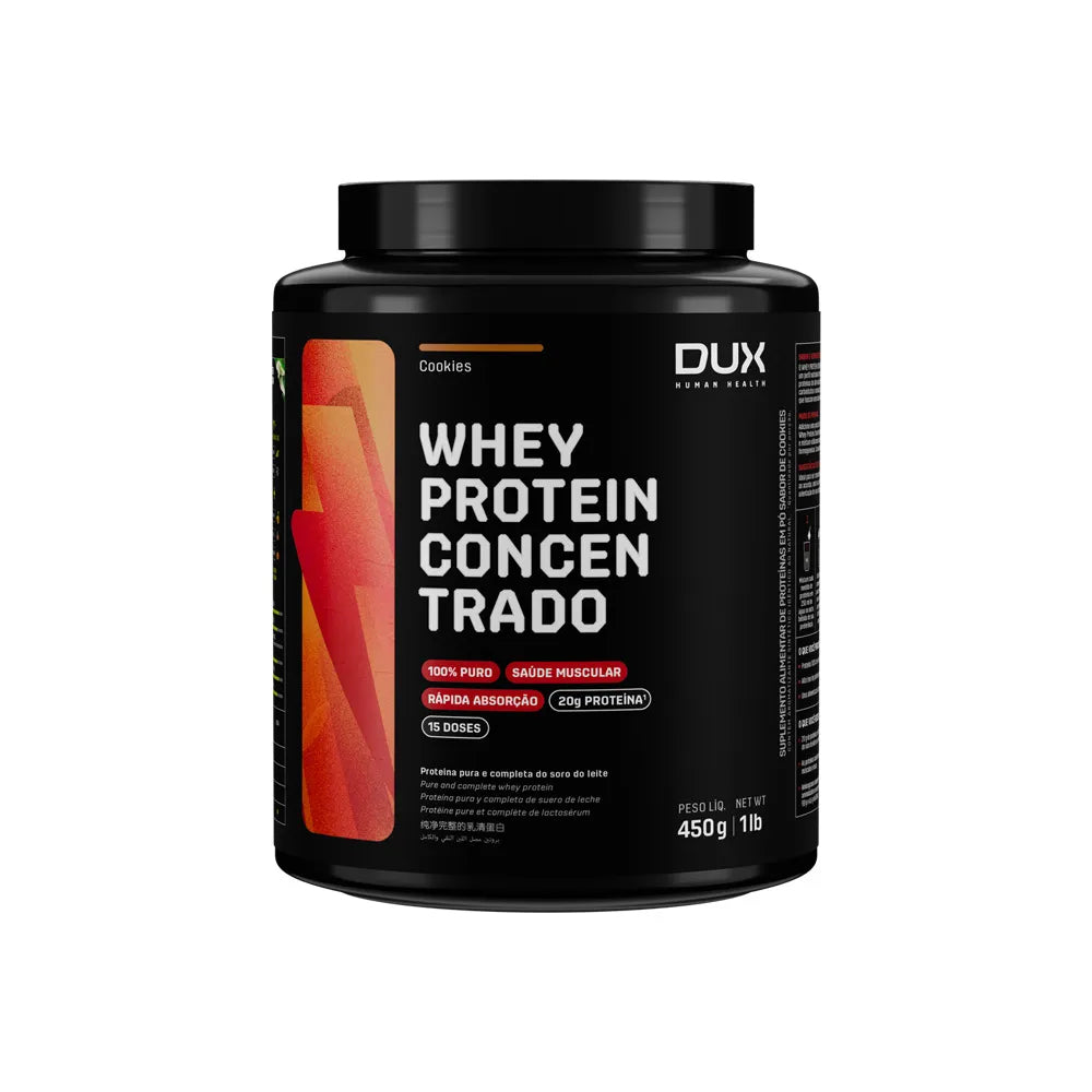Dux Whey Protein Concentrado Chocolate Branco-450g