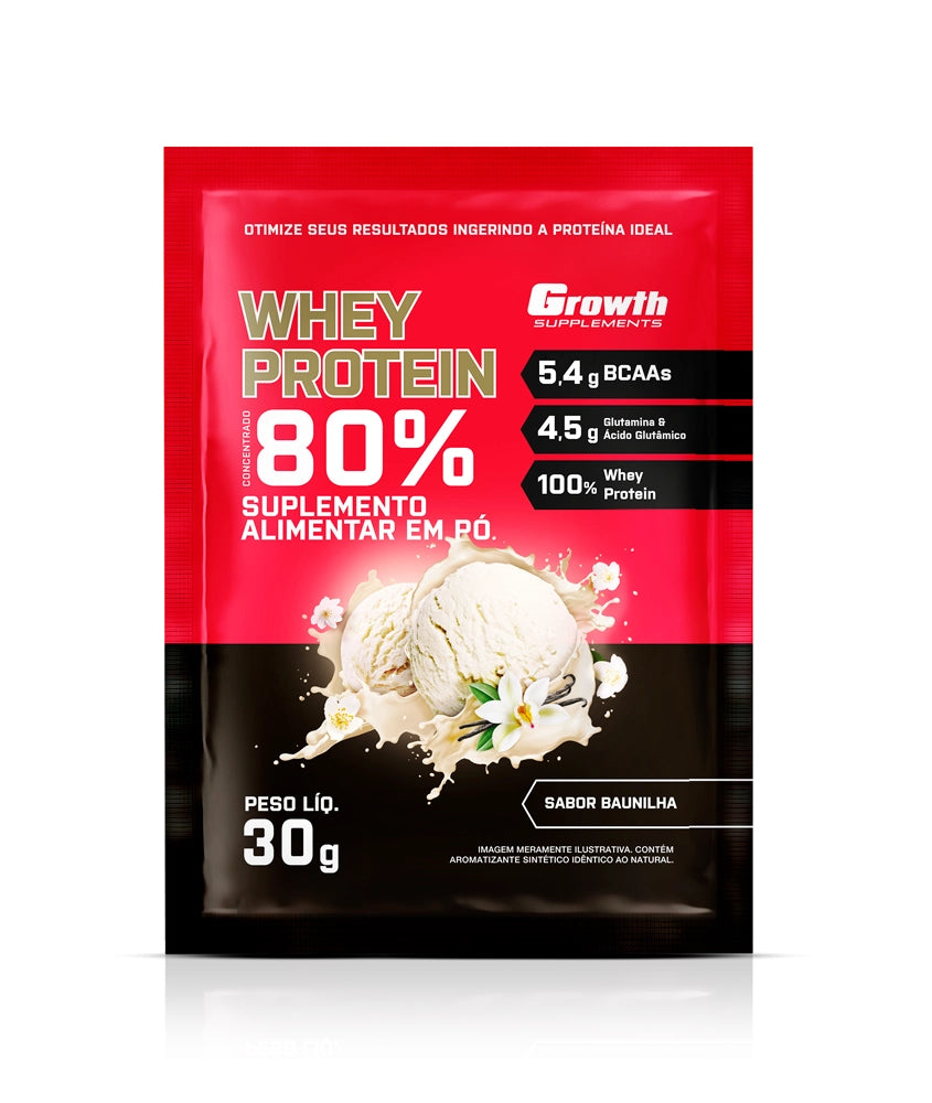 Growth Whey Protein Sachê Baunilha-30g