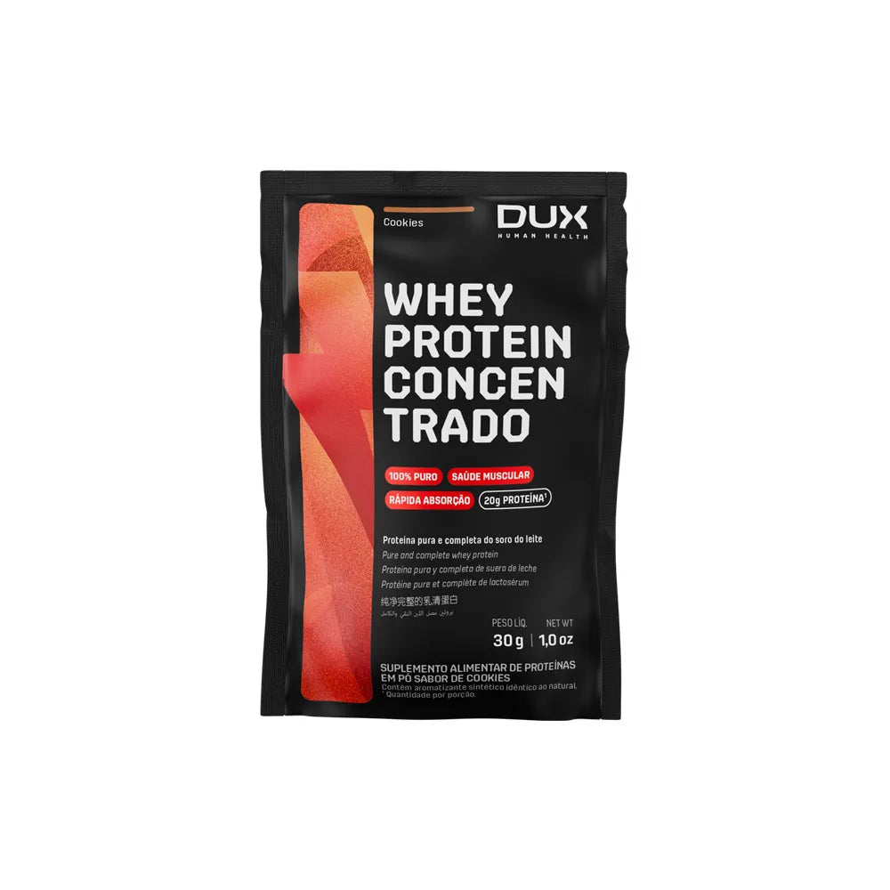 Dux Whey Protein Concentrado Sachê Cookies-30g
