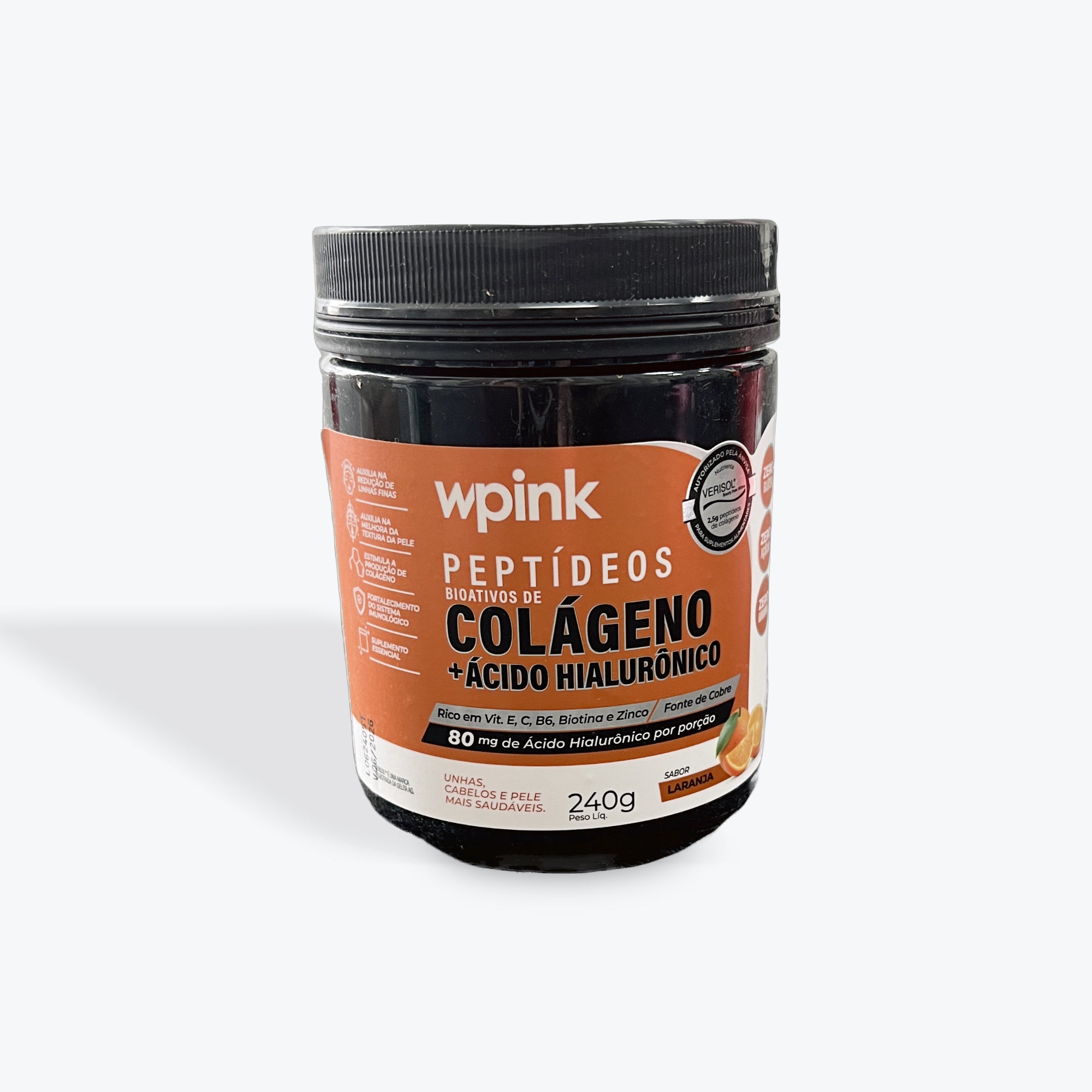 Wpink Colágeno + Ácido Hialurônico Laranja-240g
