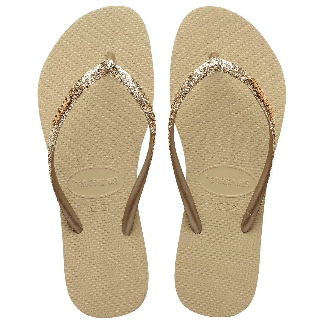 Havaianas Slim Glitter Areia Feminina