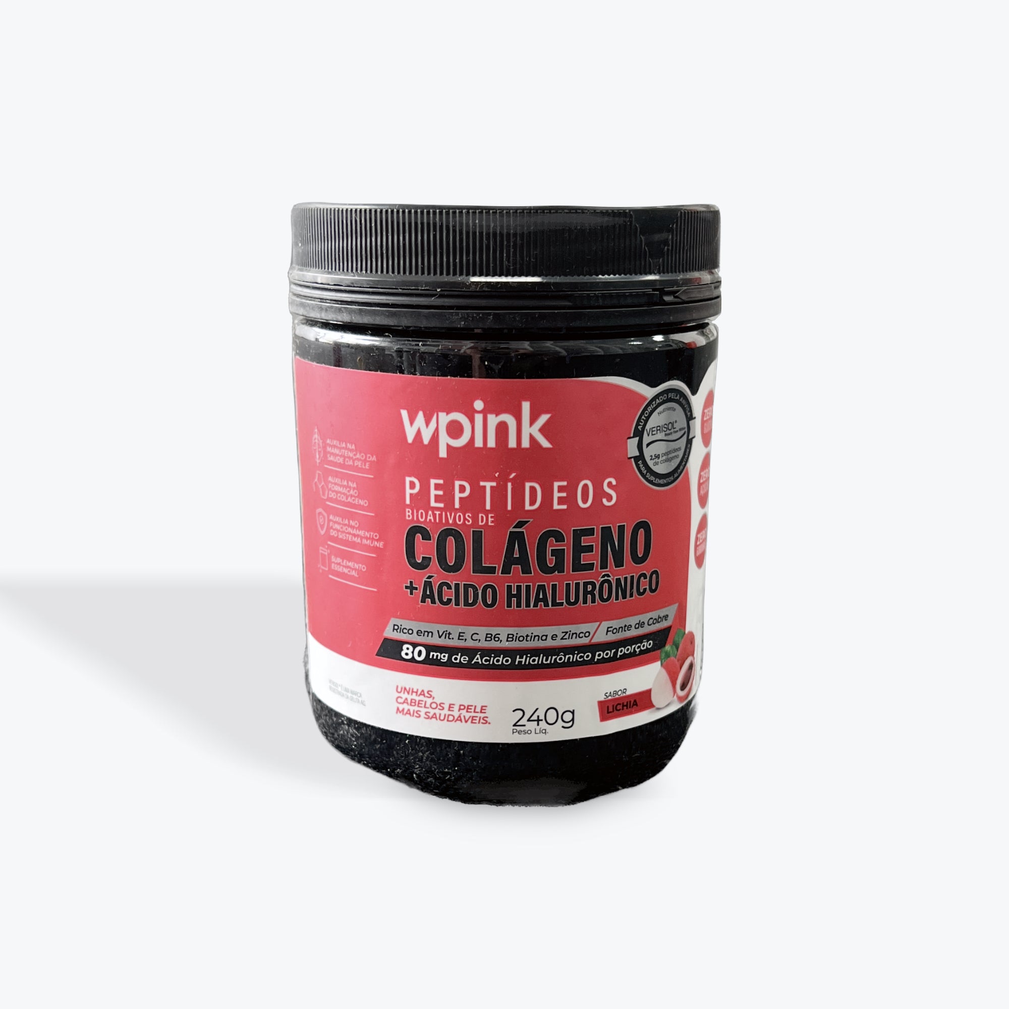 Wpink Colágeno + Ácido Hialurônico Lichia-240g