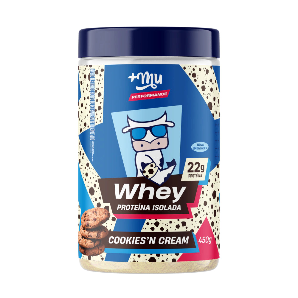 +Mu Whey Proteína Isolada Cookies’n Cream-450g