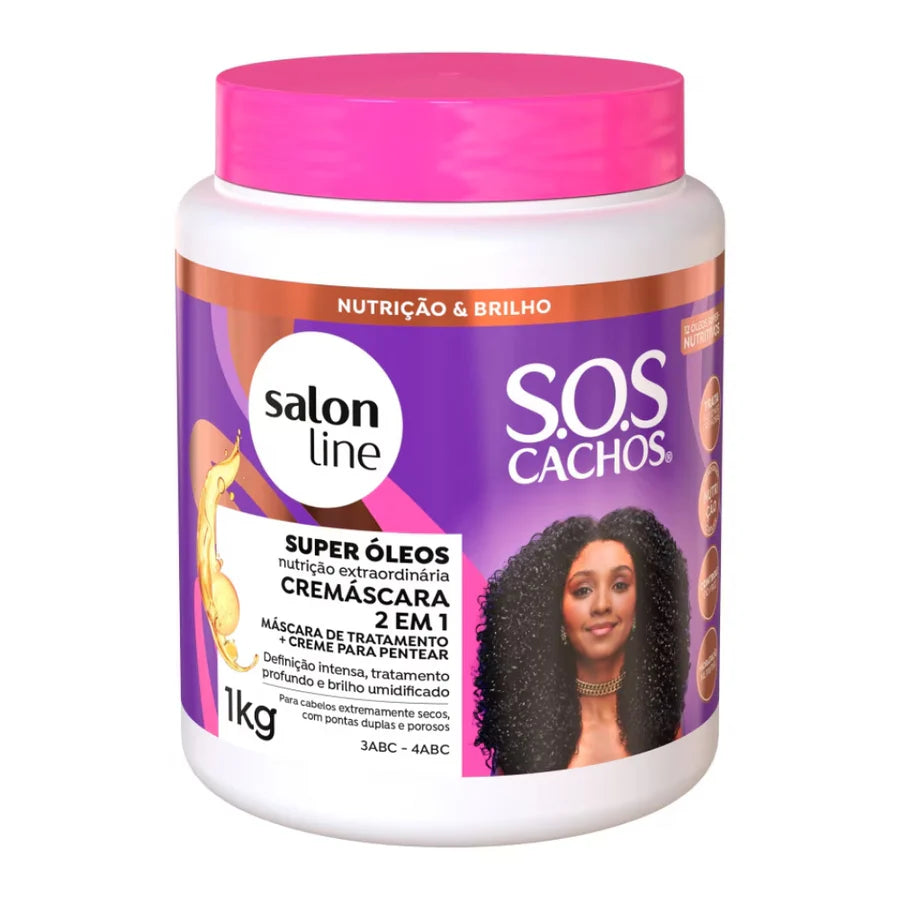 Salon Line SOS Cachos Super Óleos Cremáscara 2 em 1-1kg