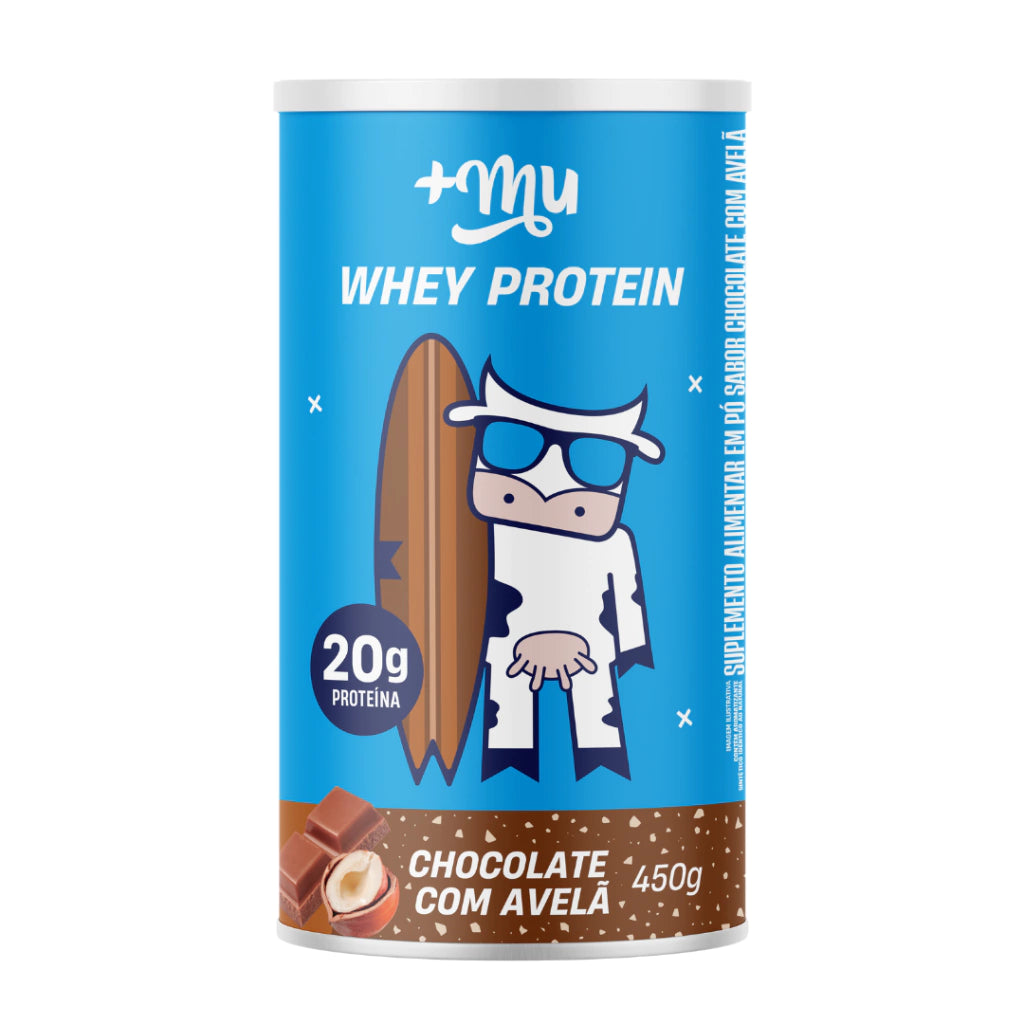 +Mu Whey Protein Concentrado Chocolate com Avelã-450g