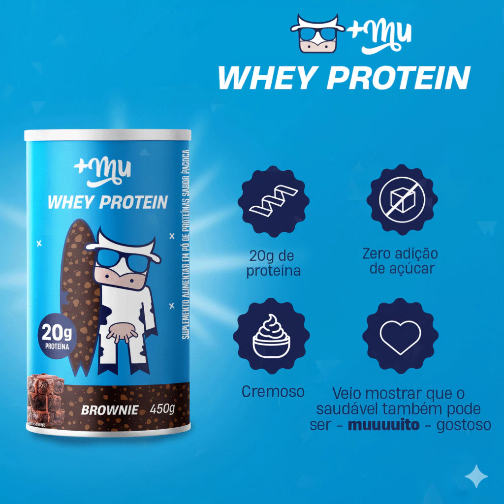 +Mu Whey Protein Concentrado Brownie-450g