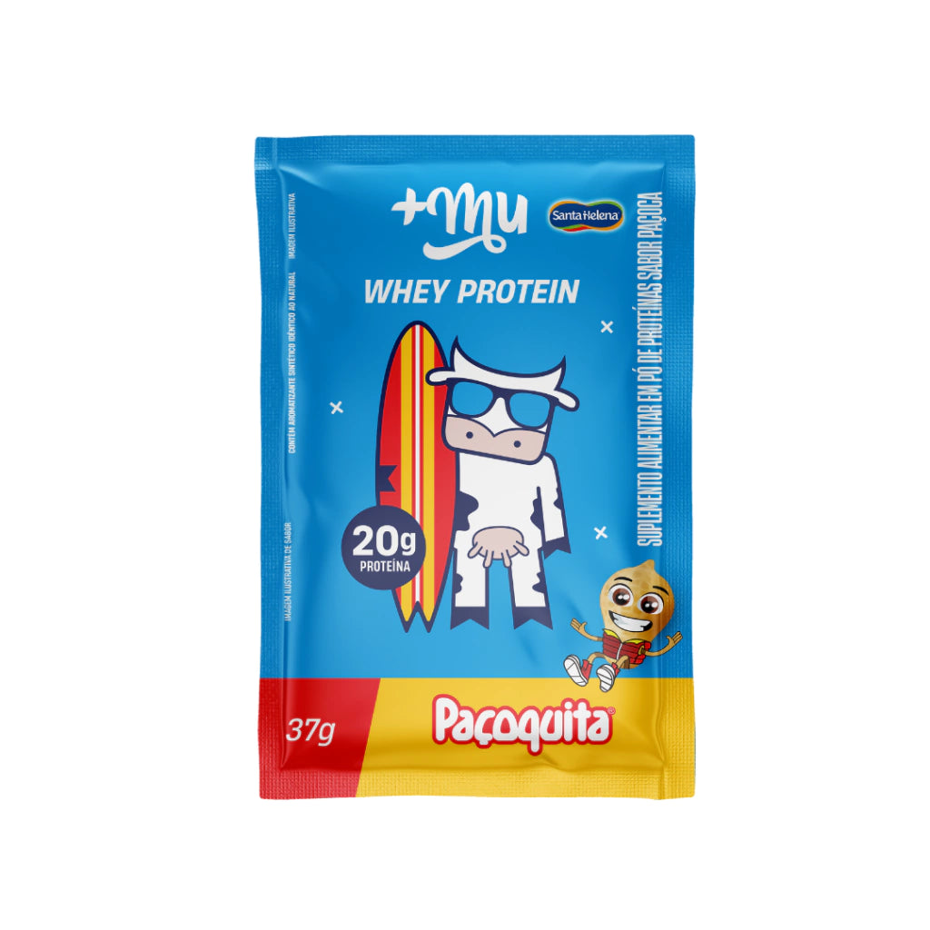 +Mu Whey Protein Paçoquita Sachê-35g