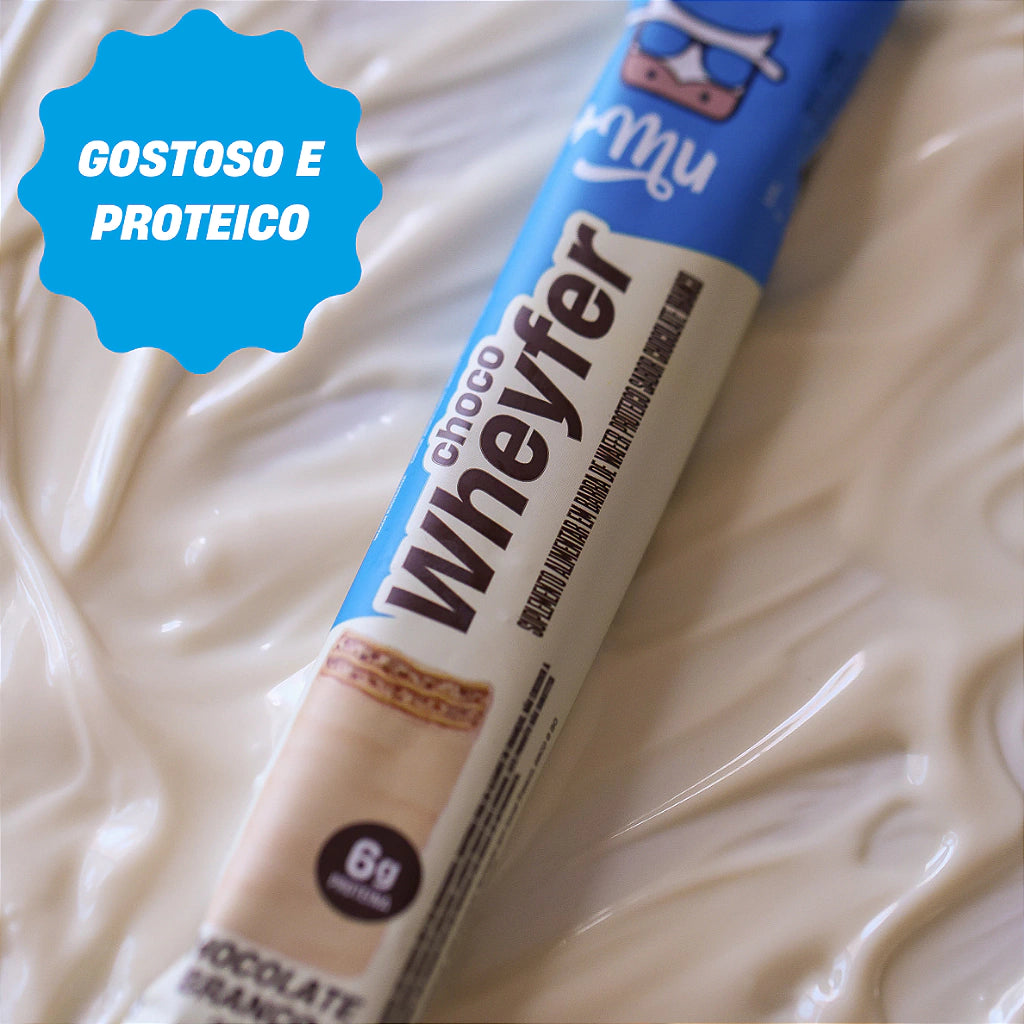 +Mu Barra de Proteína ChocoWheyfer Chocolate Branco-25g