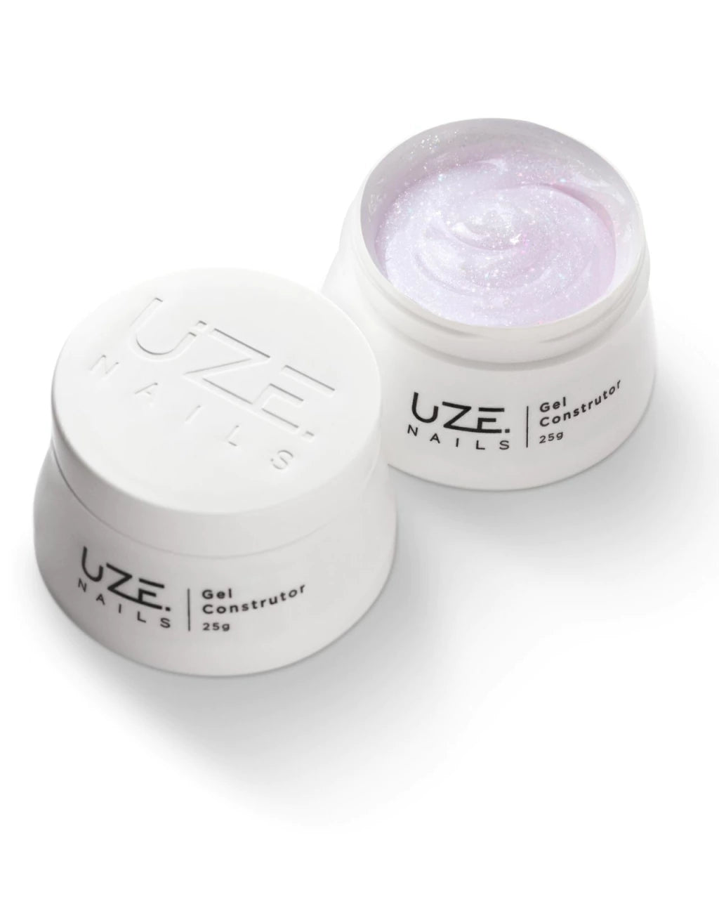Uze Nails Luminous Star White Gel Construtor com Glitter-25g