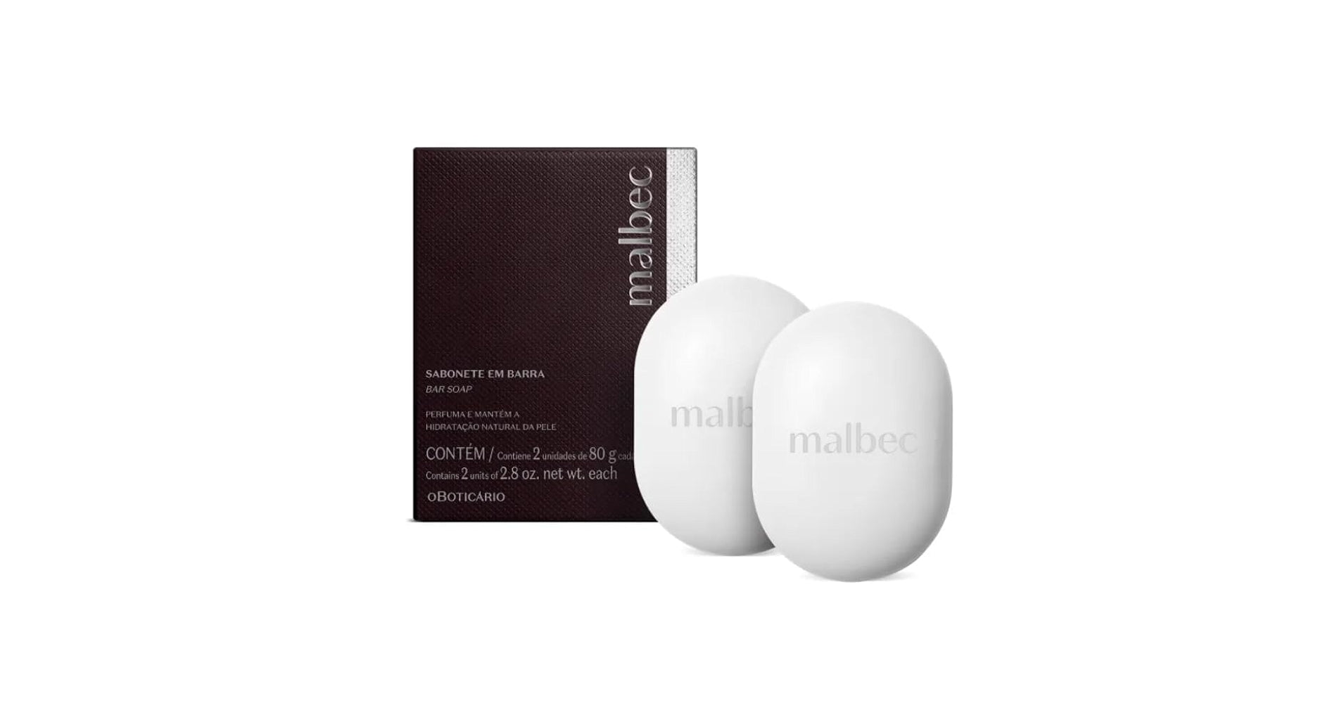 OBoticário Malbec Sabonete em Barra Perfuma e Hidrata-2 Unidades