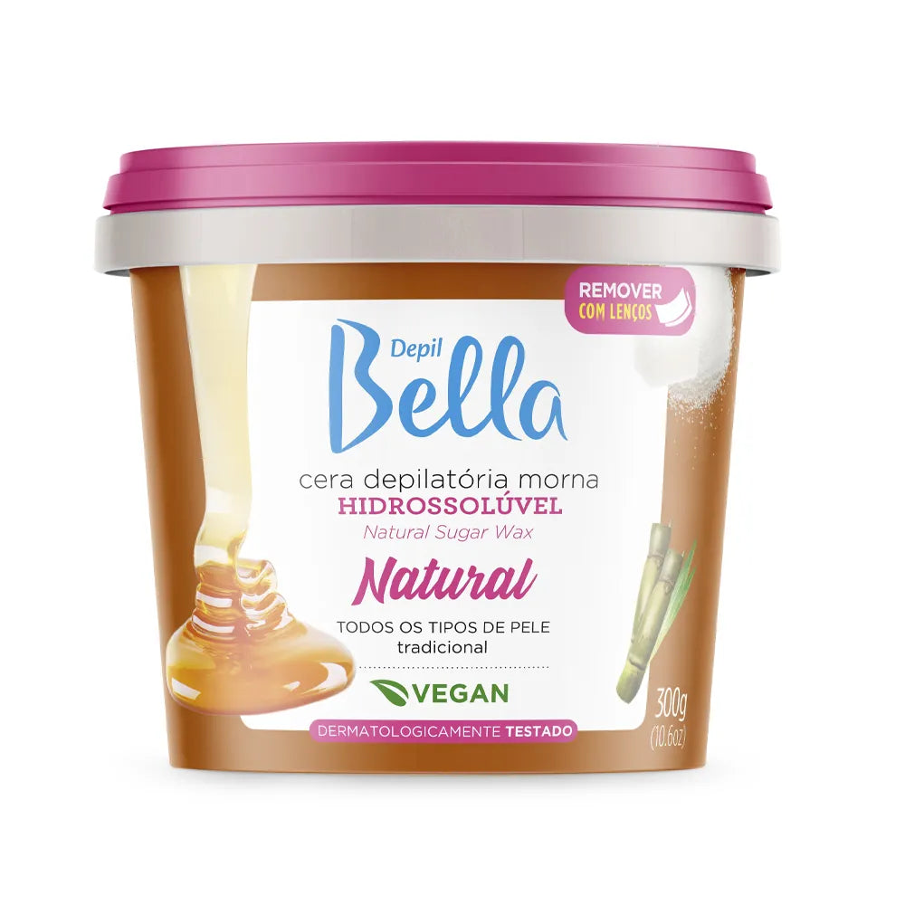 Depil Bella Cera Depilatória Morna Hidrossolúvel Natural-300g