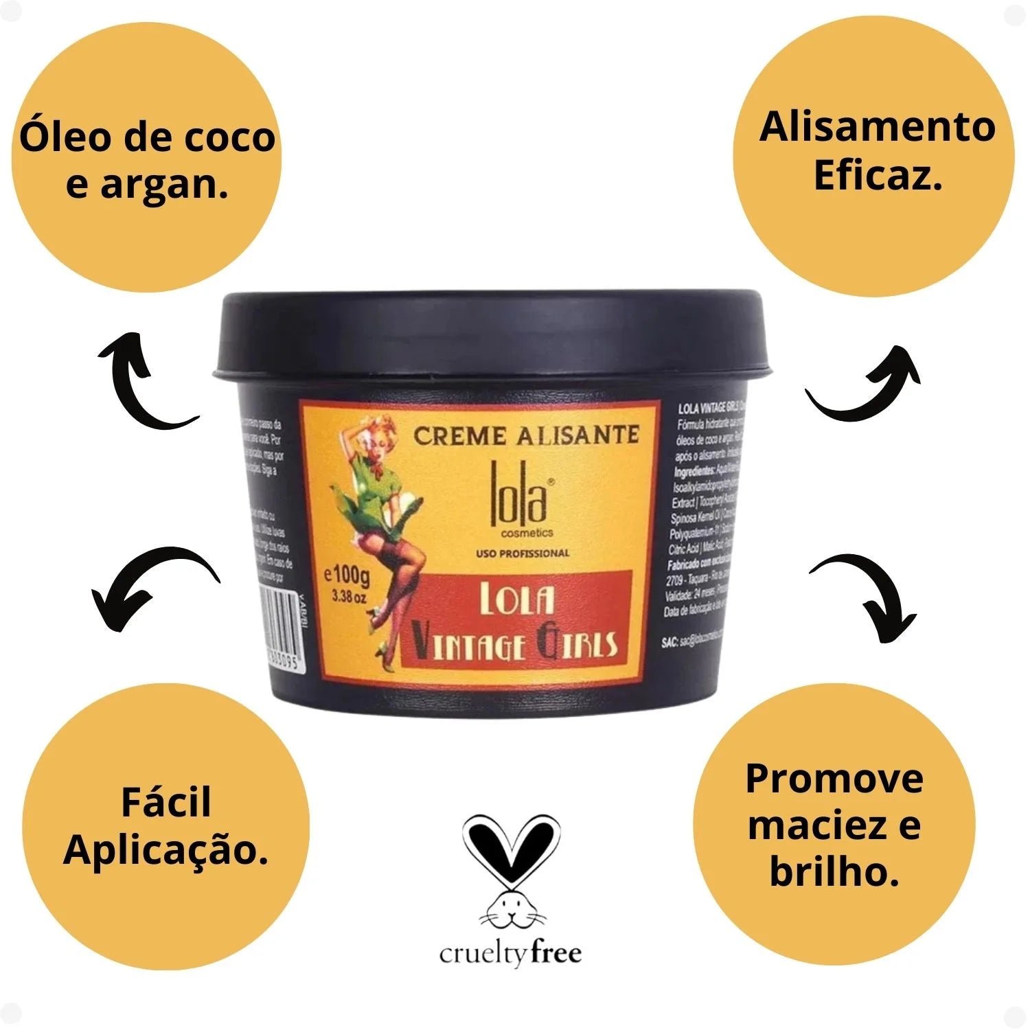 Lola From Rio Vintage Girls Creme Alisante-100g