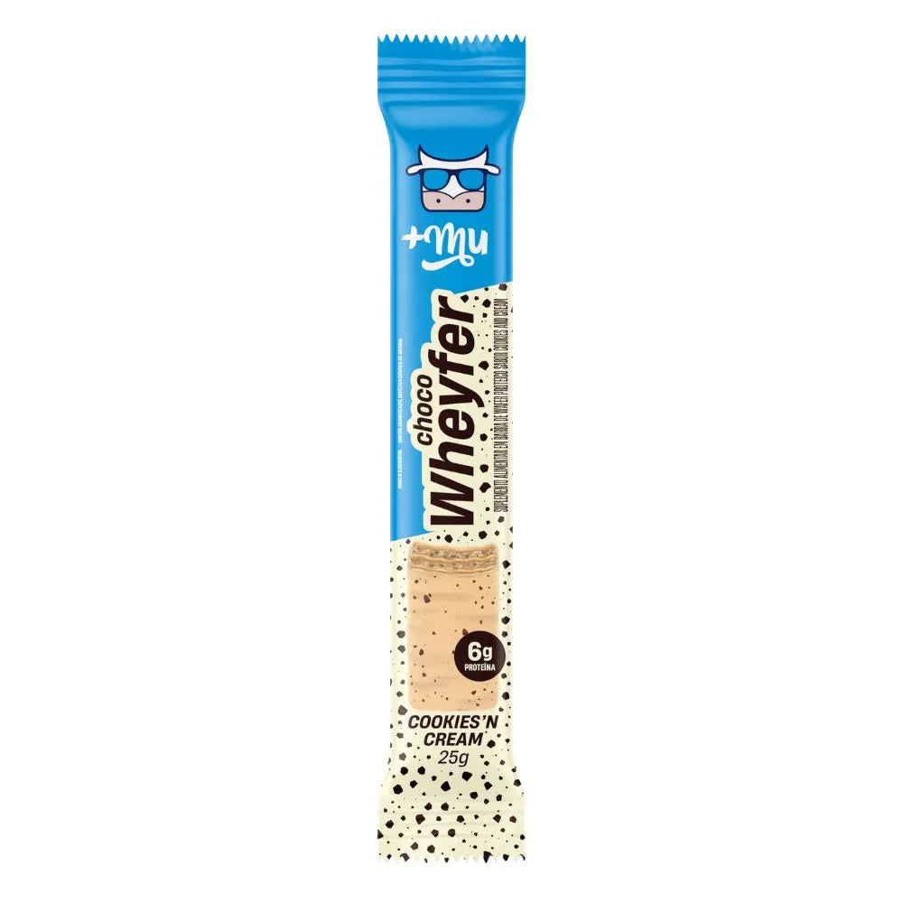 +Mu Barra de Proteína ChocoWheyfer Cookies’n Cream-25g