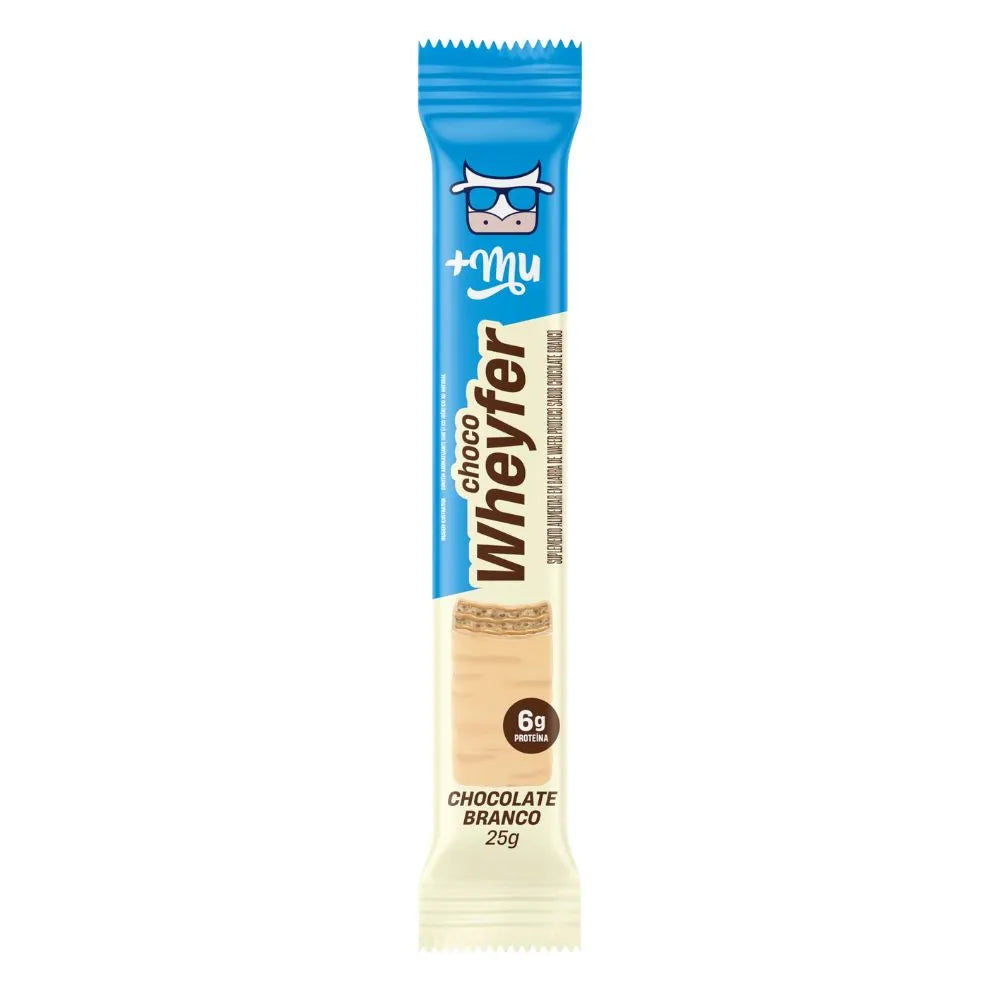 +Mu Barra de Proteína ChocoWheyfer Chocolate Branco-25g