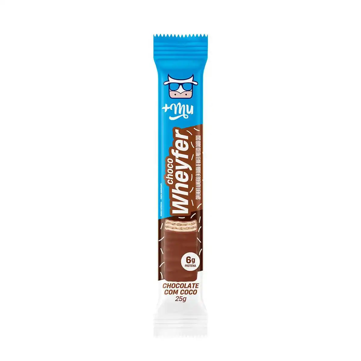 +Mu Barra de Proteína ChocoWheyfer Chocolate com Coco-25g