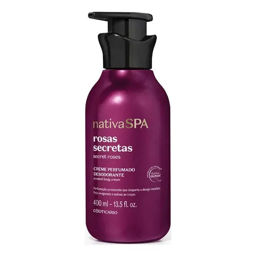 OBoticário Nativa Spa Creme Perfumado Rosas Secretas-400ml
