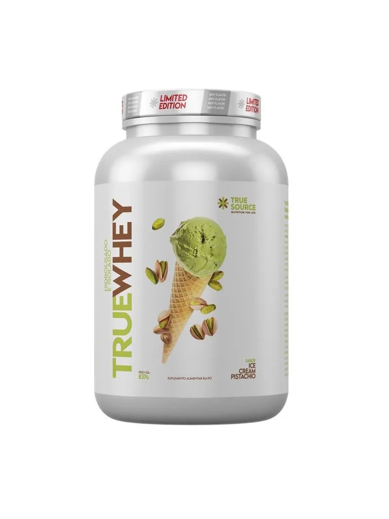 True Source Whey Protein Isolado e Hidrolisado Ice Cream Pistachio-837g