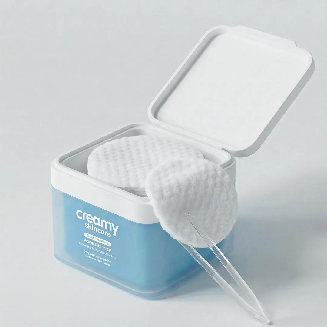 Creamy Pore Refiner Redutor de Poros Ácido Salicílico 2%(BHA)+AHA-70 Pads