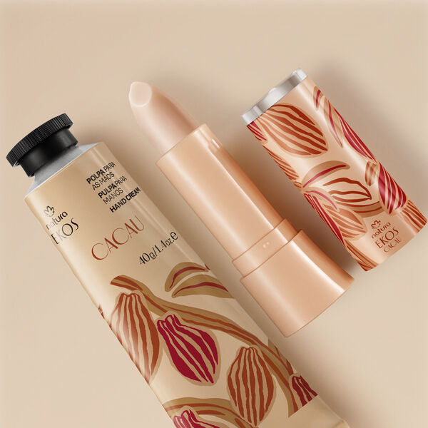 Natura Ekos Kit Hidratante Para Mãos e Lábios Cacau-2 Unidades