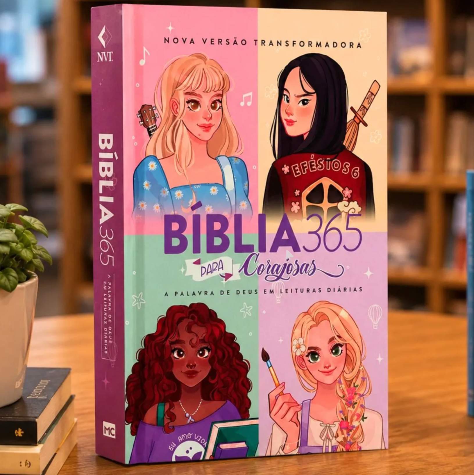 Bíblia 365 Para Corajosas Letra Grande-Versão NVT