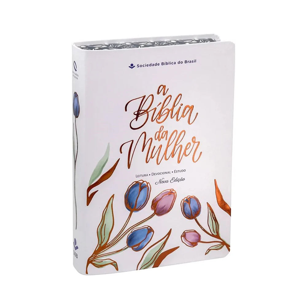A Biblía da Mulher Letra Grande Capa Branca-Versão NAA