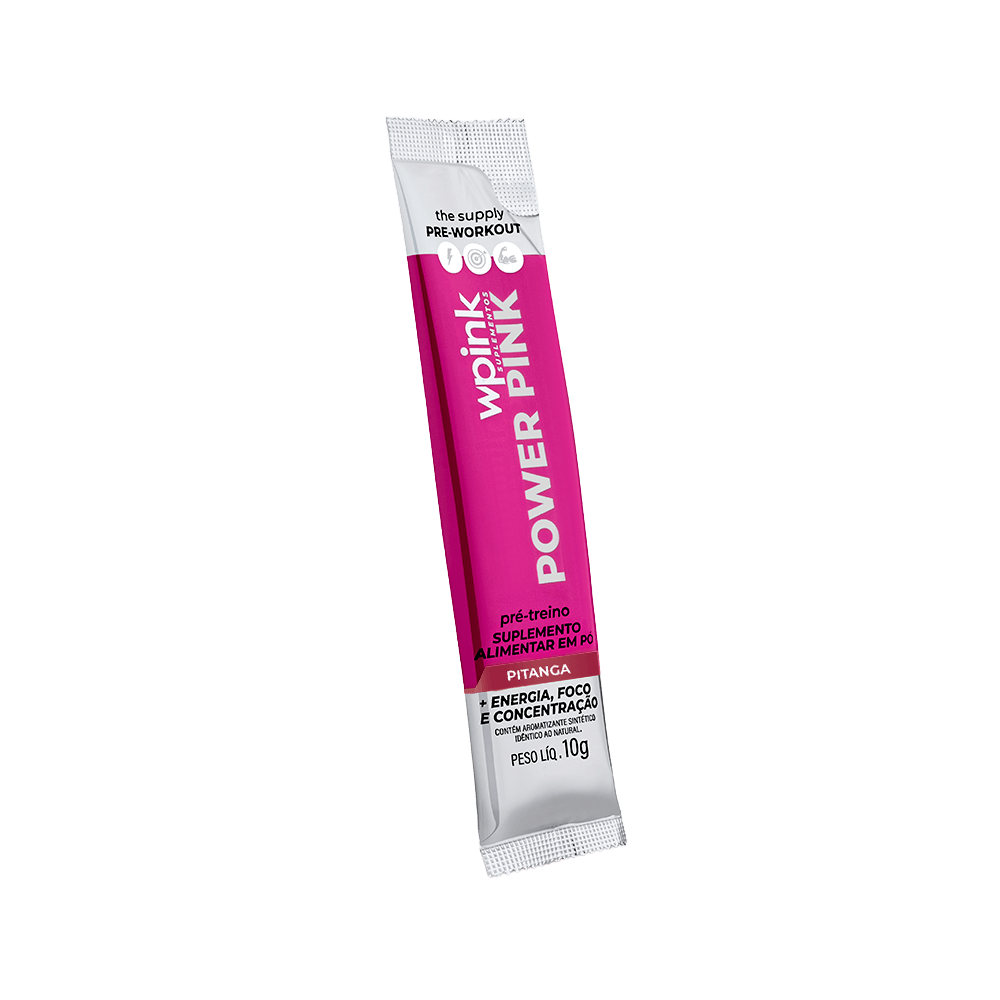 Wpink Power Pink Pré Treino Sachê Pitanga-10g