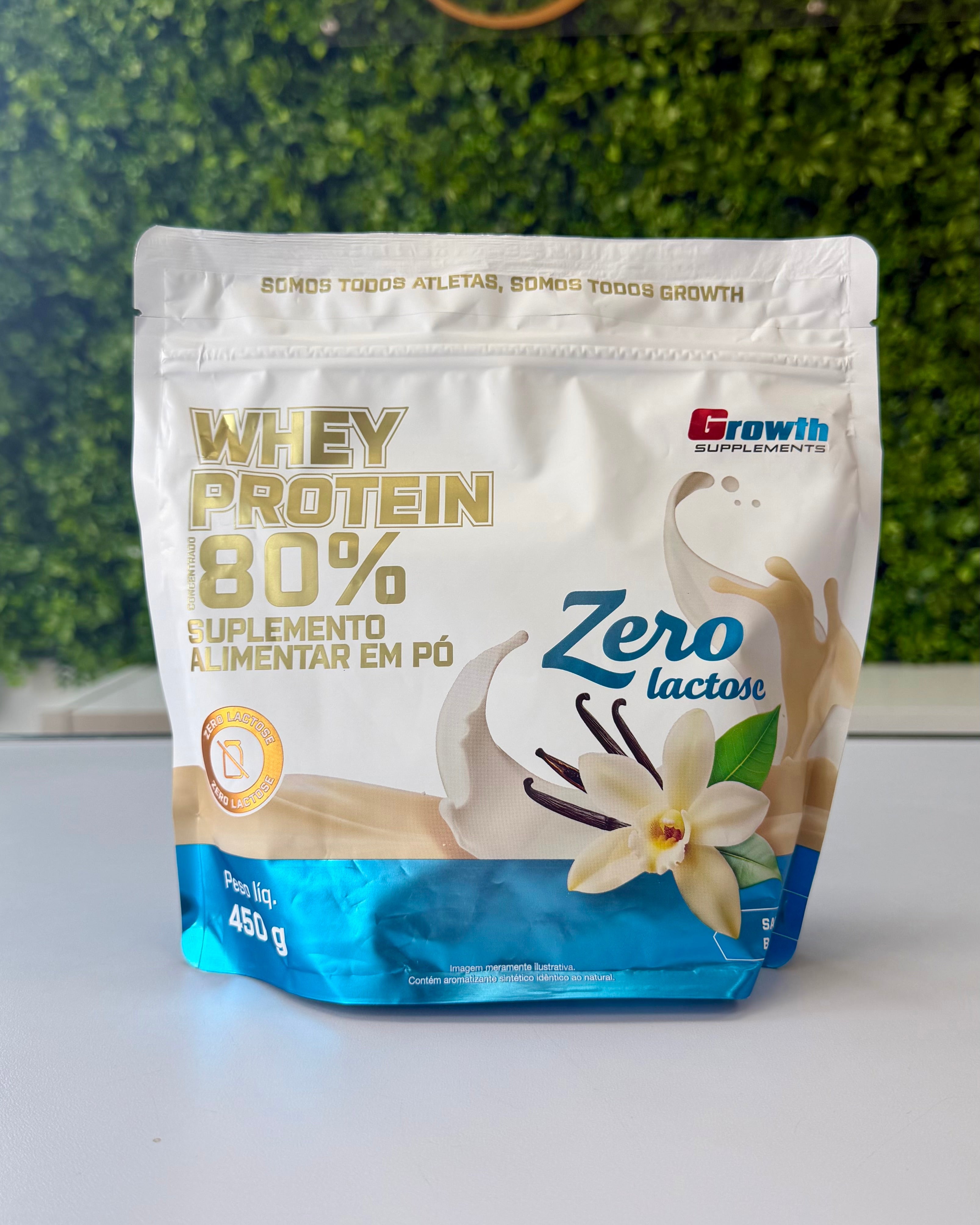 Growth Whey Protein 80% Zero Lactose Baunilha-450g