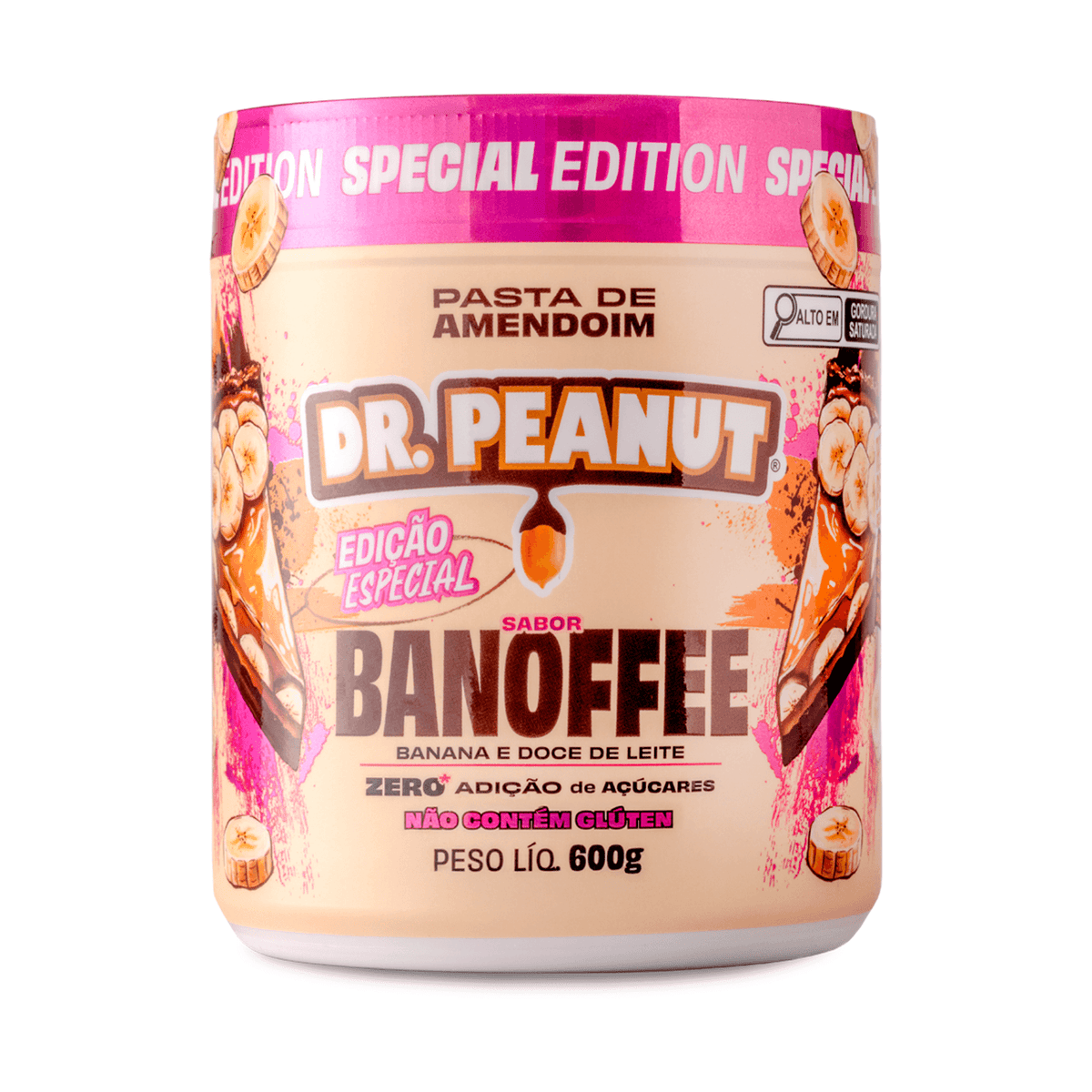 Dr Peanut Pasta de Amendoim Banoffee Sem Açucar-600g